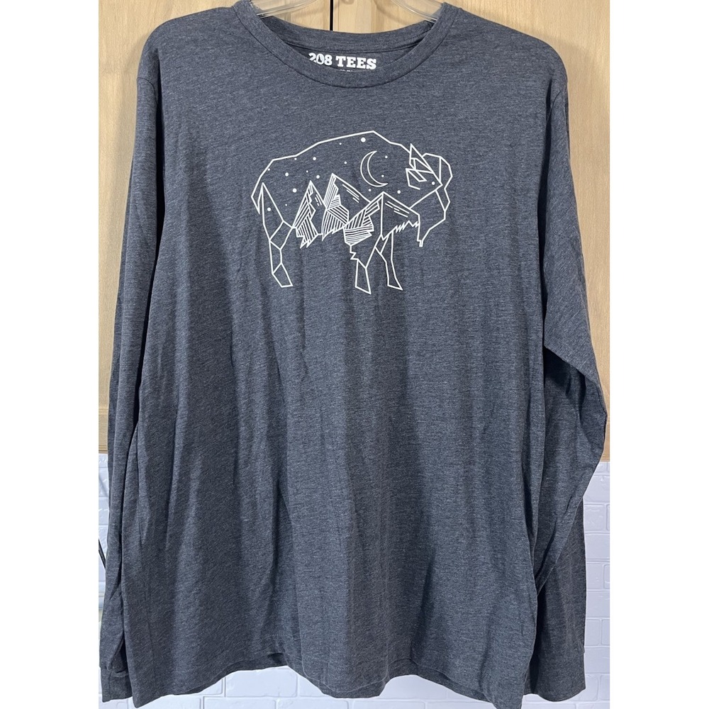Buffalo Long Sleeve T-Shirt‎ - Gray - XXL